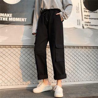 High-waist Cargo Straight Leg Pants