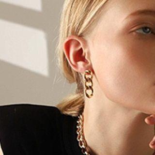Chunky Chain Drop Earring E2054 - 1 Pair - Gold - One Size
