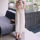 Contrast-trim Maxi Dress