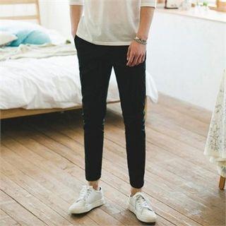 Cropped Flat-front Pants