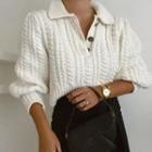Collared Sweater Off White - One Size