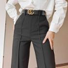 V-neck Blouse / Cropped Wide-leg Pants