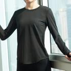 Quick Dry Plain Long-sleeve T-shirt