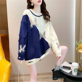 Two-tone Butterfly Sweater