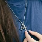 Cross Pendant Sterling Silver Necklace 1 Pc - D627 - Silver - One Size