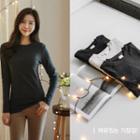 Slim-fit Napped Cotton T-shirt