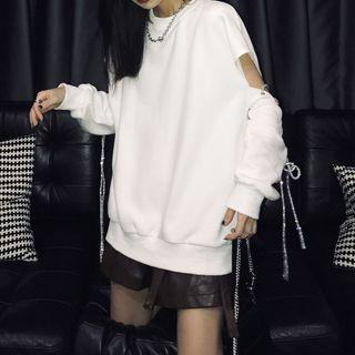Ribbon Cut-out Sweatshirt
