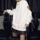 Ribbon Cut-out Sweatshirt