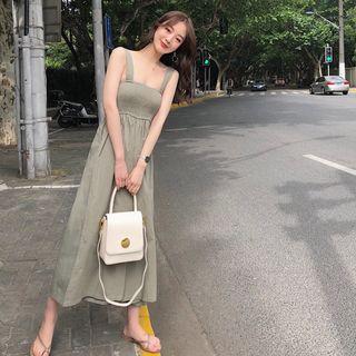 Smocked Sleeveless Wide Leg Jumpsuit