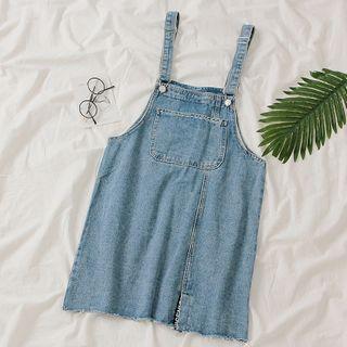 Midi Shift Denim Jumper Dress