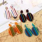 Striped Acetate Dangle Earring