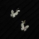 Butterfly Earring 1 Pair - Butterfly - Silver - One Size