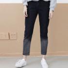 Gradient Cropped Jeans