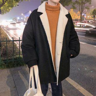 Loose-fit Fleece-lined Wool Coat