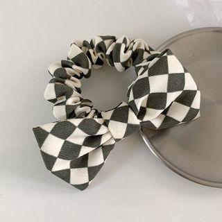 Bow Check Hair Tie