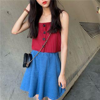 Striped Camisole Top / A-line Skirt