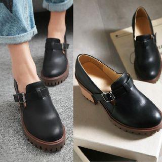 Block-heel Platform Loafers