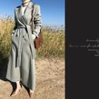 Handmade Wool Maxi Coat With Sash