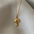 Mushroom Necklace E108 - Gold - One Size