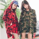 Camouflage Hooded Long-sleeve T-shirt