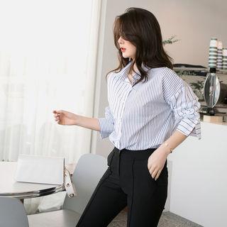 Dip-back Multi-pinstripe Shirt