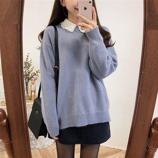 Plain Round Neck Sweater / Plain Long-sleeve Blouse
