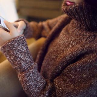 Turtleneck / Crewneck M Lange Chunky Knit Sweater