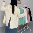 Oversize Back Back Split Blazer Top