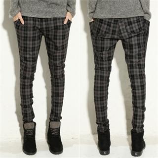 Plaid Skinny Pants