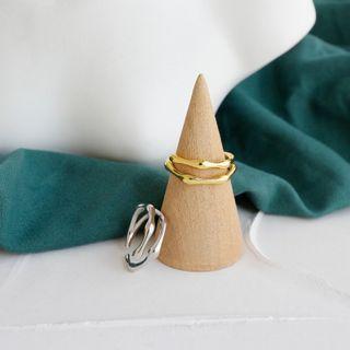 Irregular 925 Sterling Silver Wrap Around Open Ring