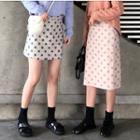 Dotted Print H-line Skirt