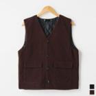 Couple Padded Faux-suede Vest