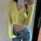 Ripped Cropped Cardigan
