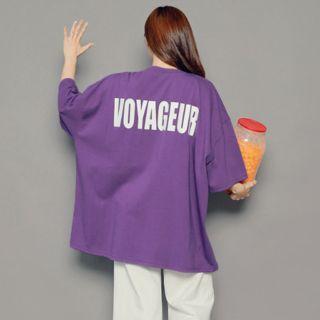 Lettered Oversized Colored T-shirt