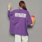 Lettered Oversized Colored T-shirt