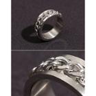 Chain-trim Metal Ring Silver - One Size