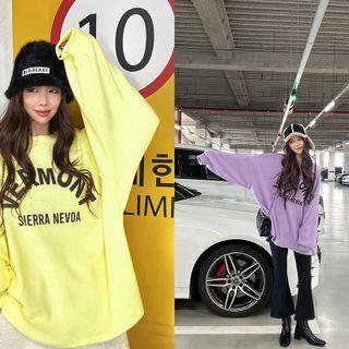 Fleece Oversize Letter Sweatshirt