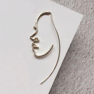 Half Face Wirework Dangle Earring
