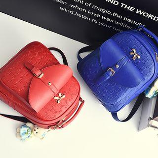 Set: Faux Leather Backpack + Clutch