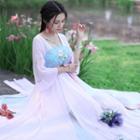 Long-sleeve Traditional Chinese Midi Dress