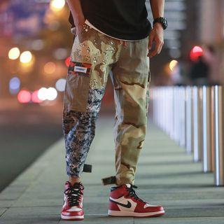 Camo Cargo Pants / Plaid Wide-leg Pants