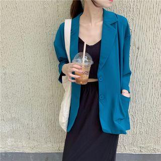 Single-breasted Blazer / Split Side Midi Skirt