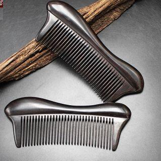 Wooden Hair Comb Dark Brown - One Size