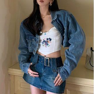 Spaghetti Strap Print Top White - One Size