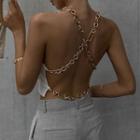 Open-back Chain-strap Camisole Top