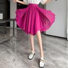 Asymmetrical Chiffon A-line Skort
