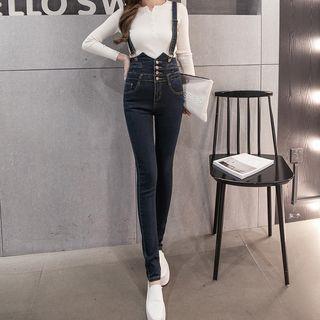 Suspender Skinny Jeans