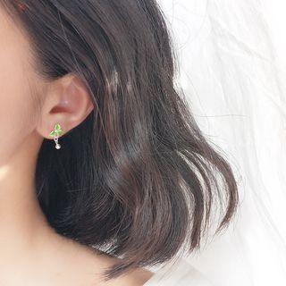 Sterling Silver Flower Drop Earring