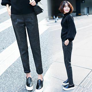 Slim-fit Check Pants