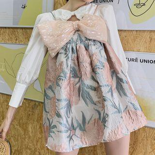 Spaghetti Strap Bow Front Dress / Blouse